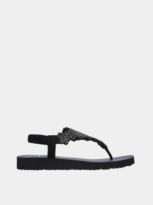 Шлёпанцы Skechers Meditation - Floral Lover модель 119138 BKSL Фото