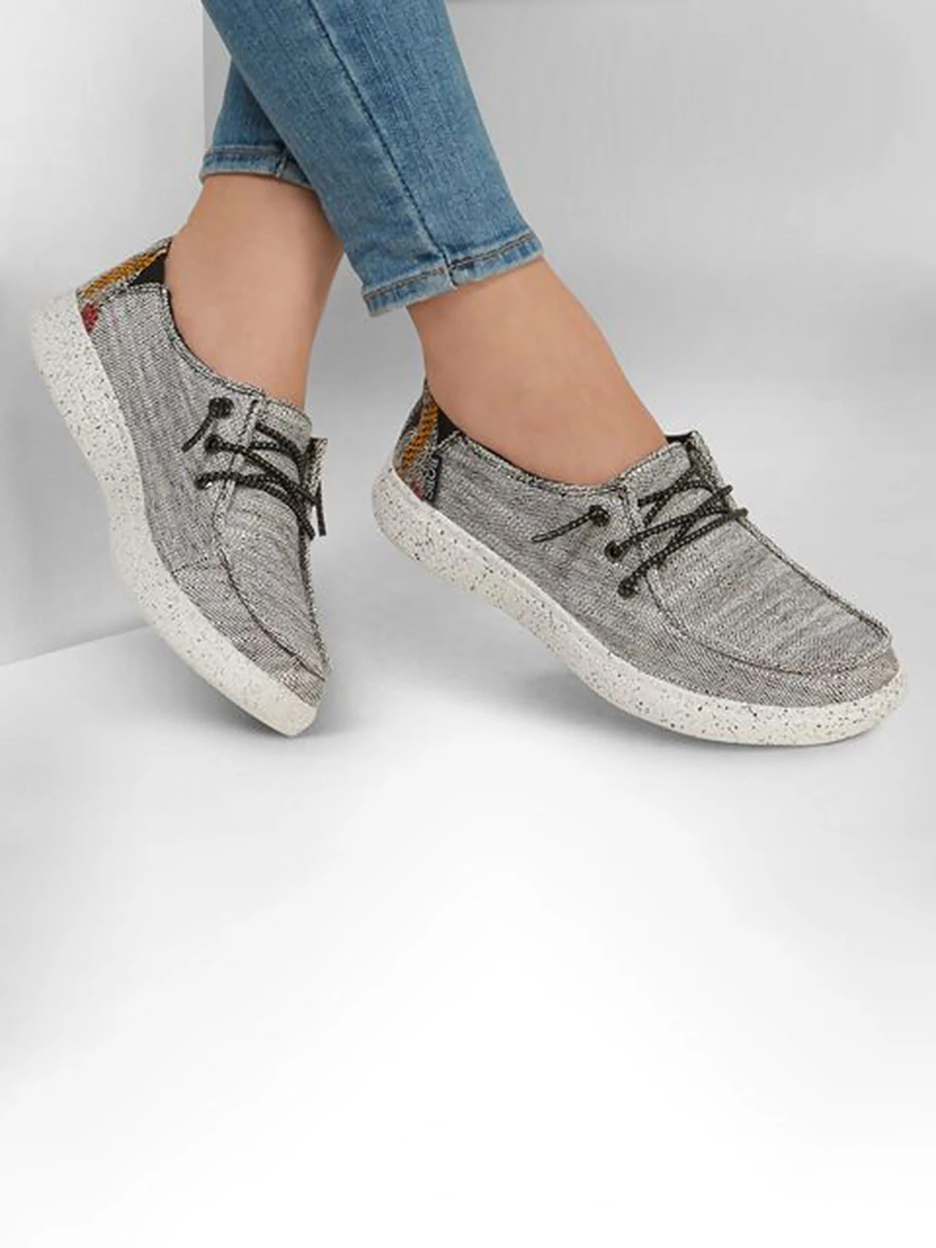 Слипоны и мокасины Skechers BOBS Skipper - Big Skies модель 113778 BKMT Фото