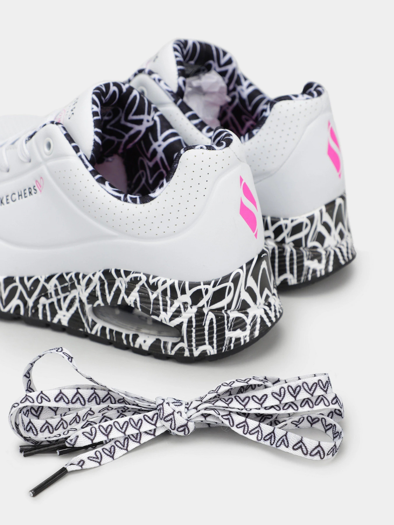 Кросівки Skechers x JGoldcrown: Uno – Loving Love модель 155506 WBK Фото