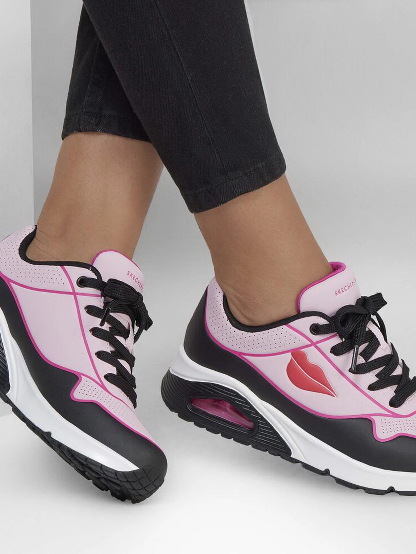 Кроссовки Skechers Uno Diane Von Furstenberg модель 177998 BKPK Кроссовки Skechers Uno Diane Von Furstenberg модель 177998 BKPK Фото
