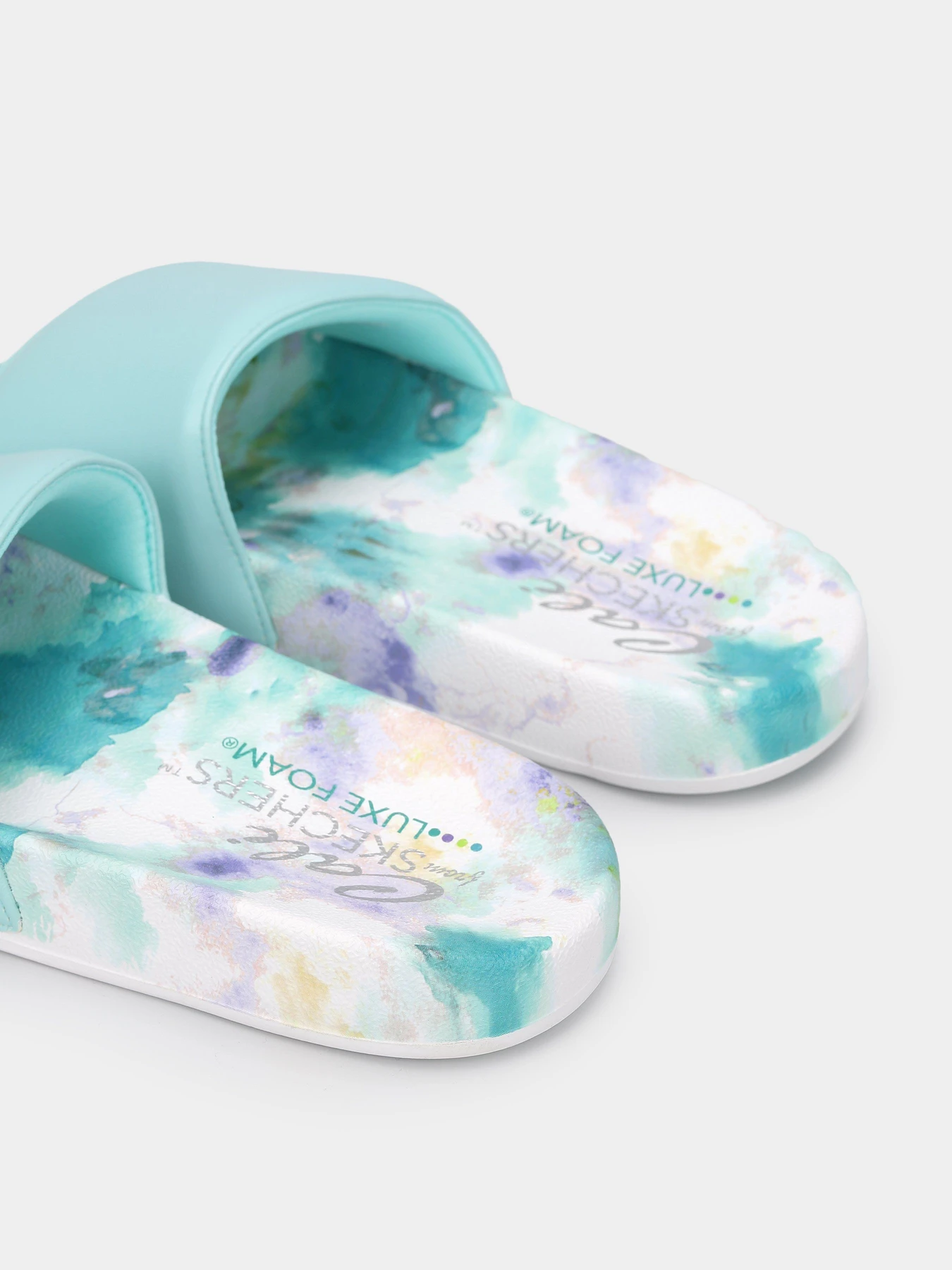 Шлёпанцы Skechers Pop Ups - True Color модель 119344 AQUA Шлёпанцы Skechers Pop Ups - True Color модель 119344 AQUA Фото