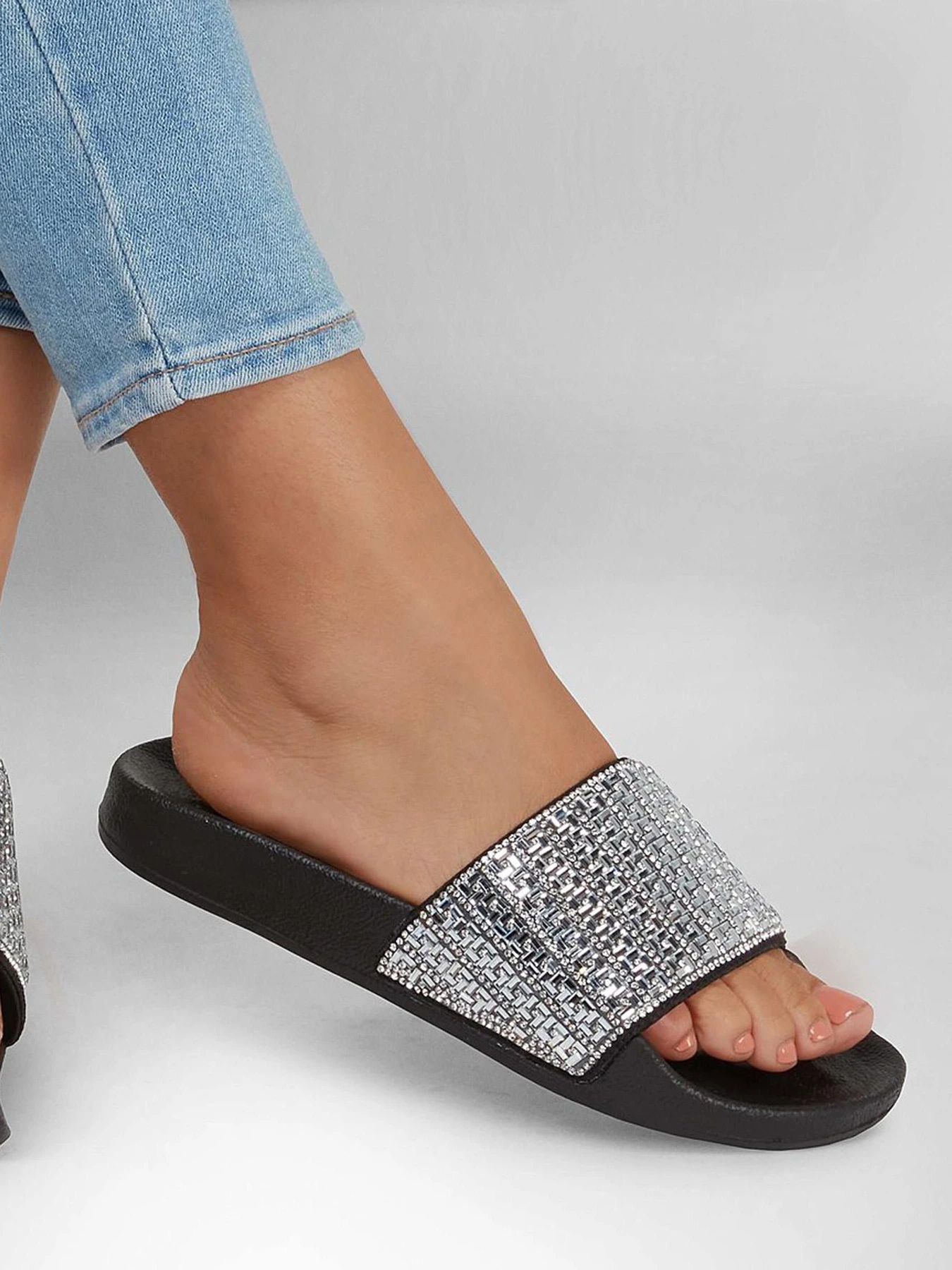 Шлёпанцы Skechers Pop Ups - New Spark модель 119320 BLK Фото