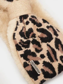 Шапки и кепки Skechers Leopard Jacquard Knit Heaswrap модель SLK4748LPD Фото