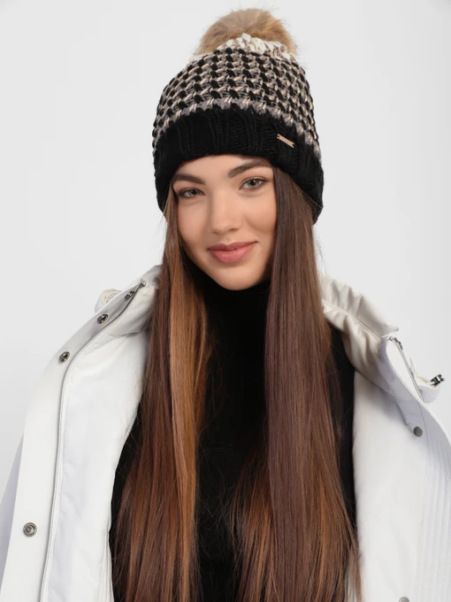 Шапки та кепки Skechers Metallic Yarn Beanie Hat модель SLK1043BLK Фото
