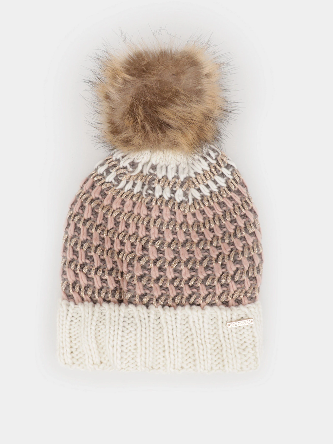 Шапки и кепки Skechers Metallic Yarn Beanie Hat модель SLK1043PNK Шапки и кепки Skechers Metallic Yarn Beanie Hat модель SLK1043PNK Фото