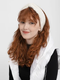 Шапки и кепки Skechers Ribbed Knit Bow Headwrap модель SLK4011OFWT Фото