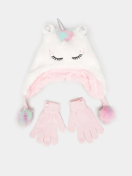 Шапки и кепки Skechers Plush Unicorn Hat Set модель SGC6019OFWT Фото