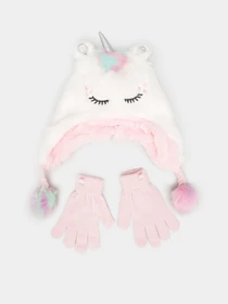 Шапки и кепки Skechers Plush Unicorn Hat Set модель SGC6019OFWT Фото
