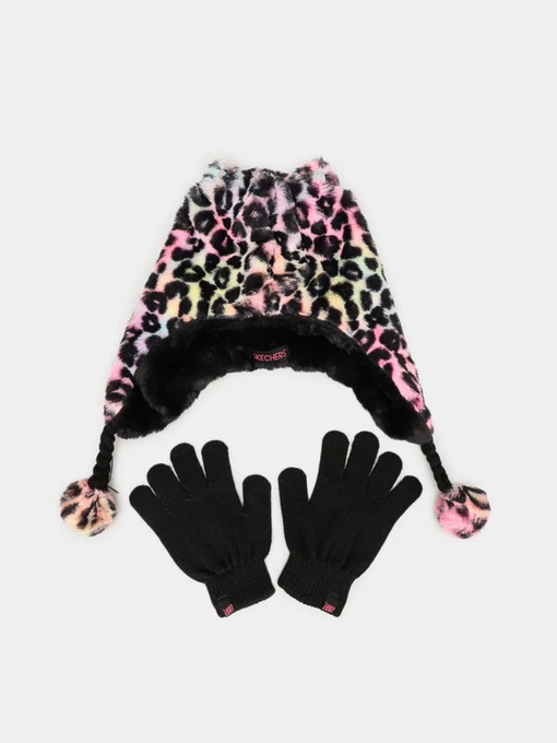Шапки и кепки Skechers Plush Leopard Hat Set модель SGC6022MULT Фото