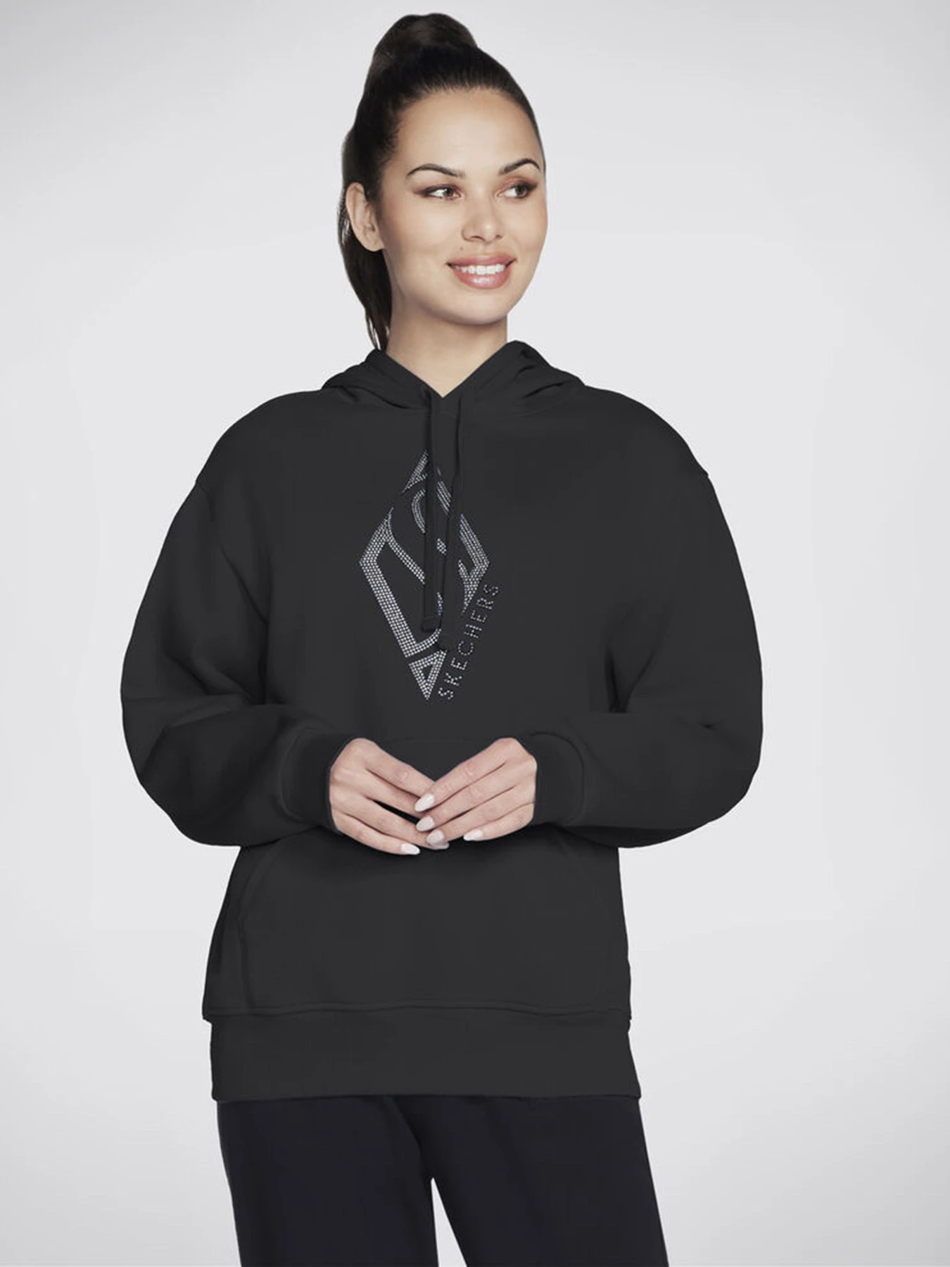Худи и свитшоты Skechers Skech-Sweats Diamond Shine модель HD55 BLK Фото