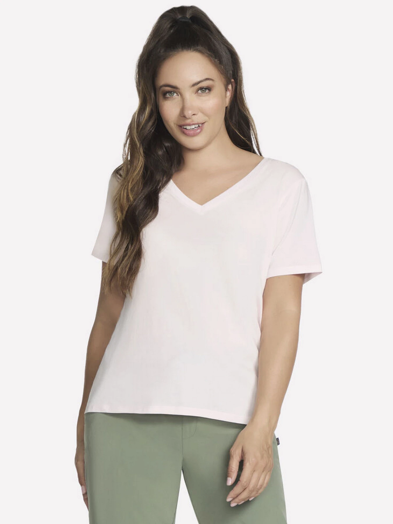 Футболки і поло Skechers PIMA V-NECK TEE модель TP130 WPK Фото