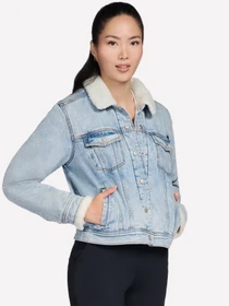Куртки и дубленки Skechers SHERPA DENIM JACKET модель JA240 DNTP Фото