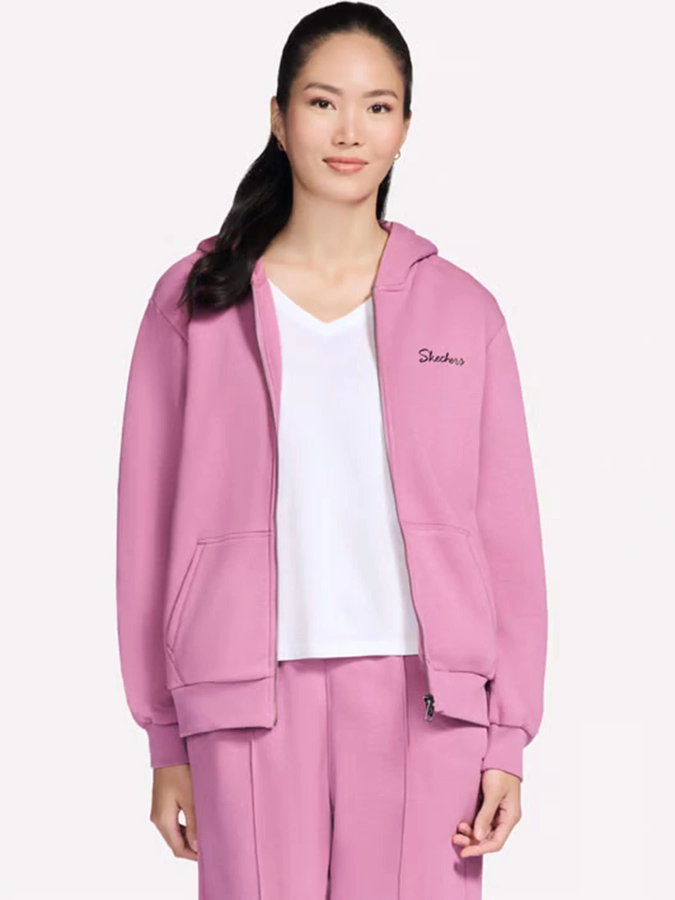 Худі та світшоти Skechers SKECH-SWEATS SIGNTATURE FZ HOO модель JA286 ROS Худі та світшоти Skechers SKECH-SWEATS SIGNTATURE FZ HOO модель JA286 ROS Фото