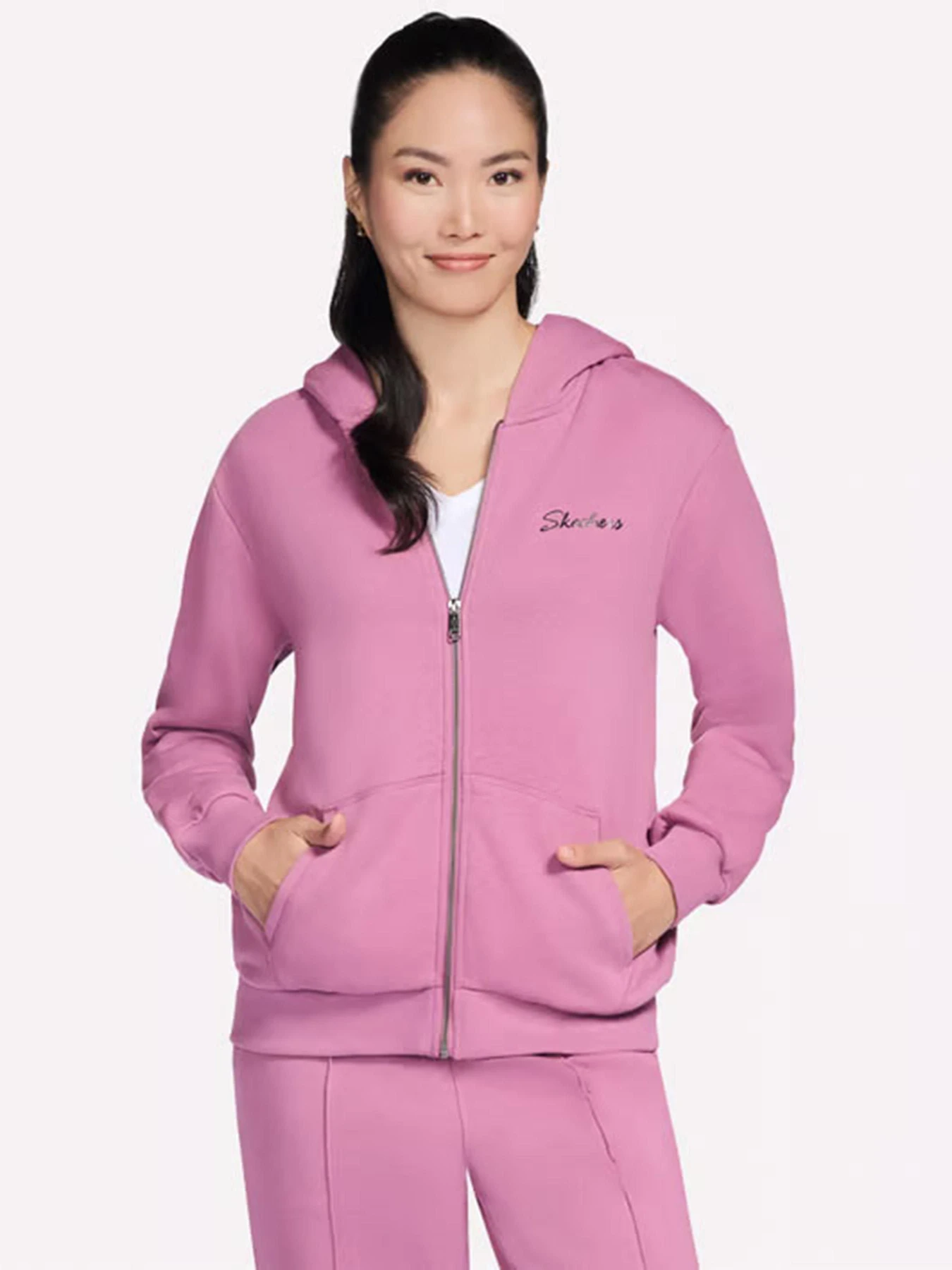 Худі та світшоти Skechers SKECH-SWEATS SIGNTATURE FZ HOO модель JA286 ROS Худі та світшоти Skechers SKECH-SWEATS SIGNTATURE FZ HOO модель JA286 ROS Фото