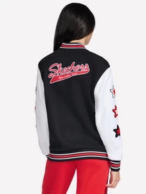 Куртки и дубленки Skechers SKECHERS CLASSIC VARSITY JACKE модель JA291 BLK Фото