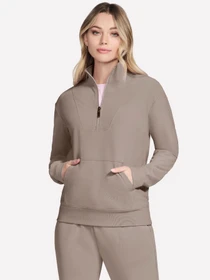 Худі та світшоти Skechers GOLUXE RIB 1/4 ZIP модель LT116 TPBR Фото