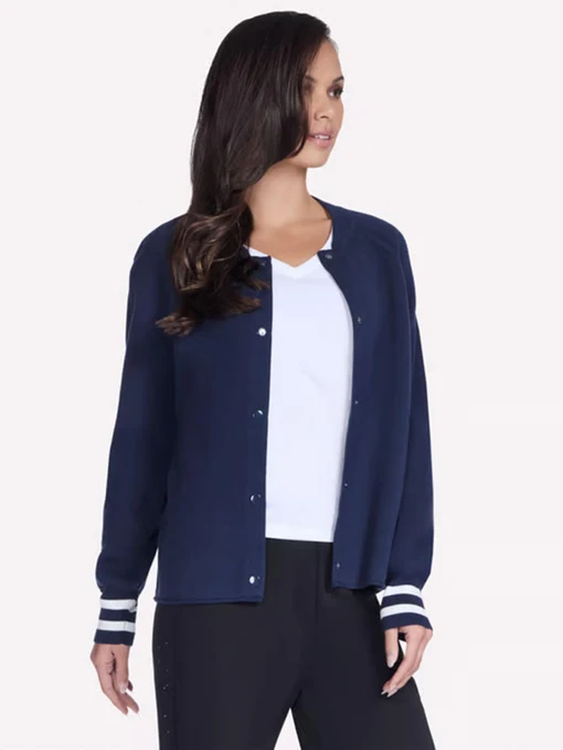Бавовняний Жіночий Бомбер Skechers GOWALK REFLECTION SWEATER BOMB фото 3
