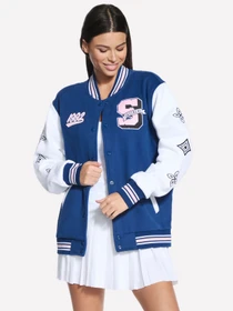 Куртки та дублянки Skechers SKECHERS STREET VARSITY JACKET модель JA351 PKBL Фото