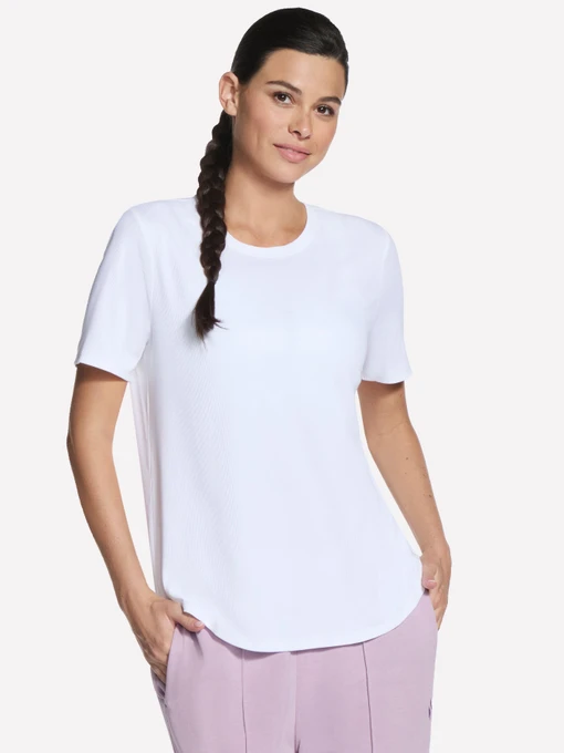 Футболки и поло Skechers GOWALK LUXE RIB TEE модель TP163 WHT Фото