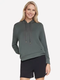 Худи и свитшоты Skechers SKECHLUXE ELEVATE HOODIE модель HD127 GNBK Фото