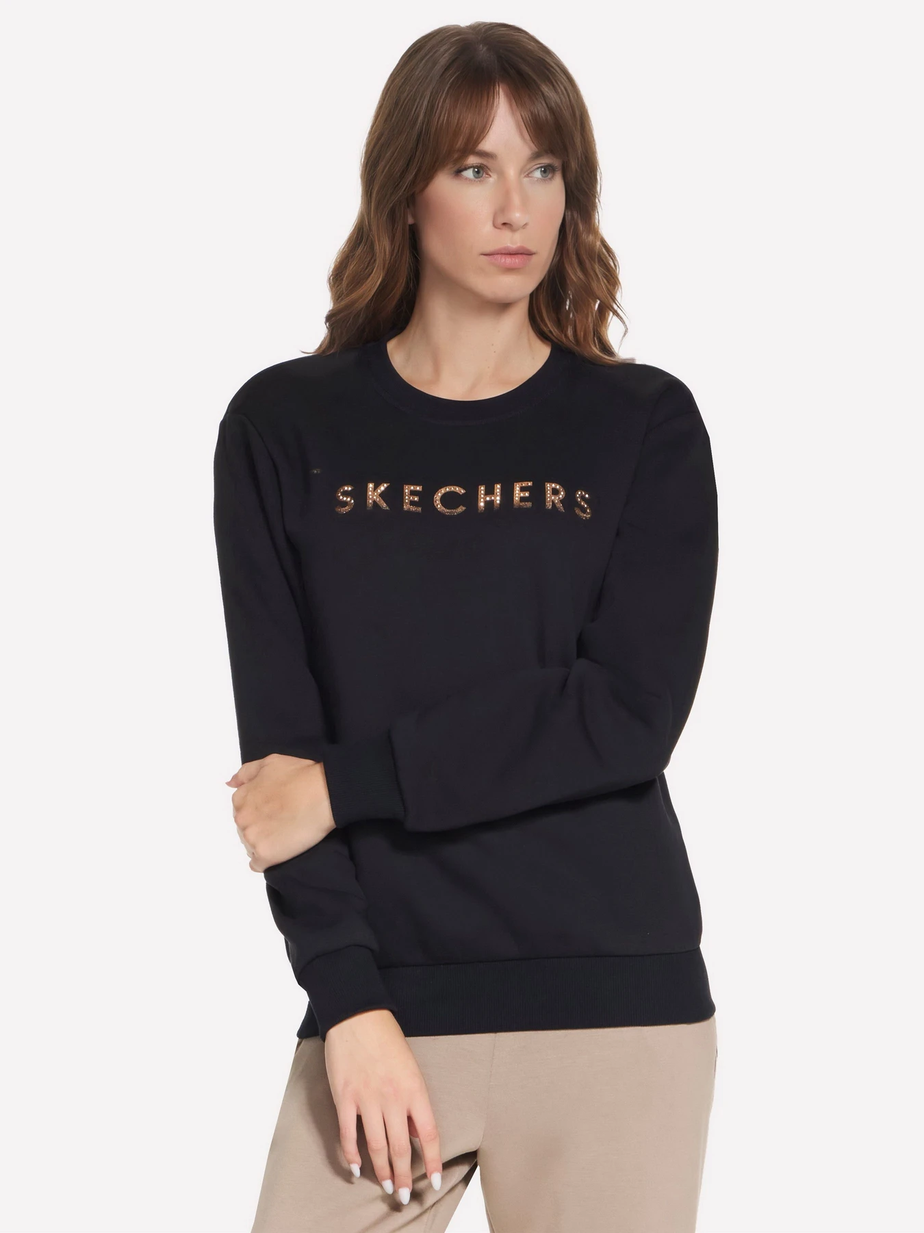 Худи и свитшоты Skechers SKECHERS BLING CREW модель LT286 BLK Фото