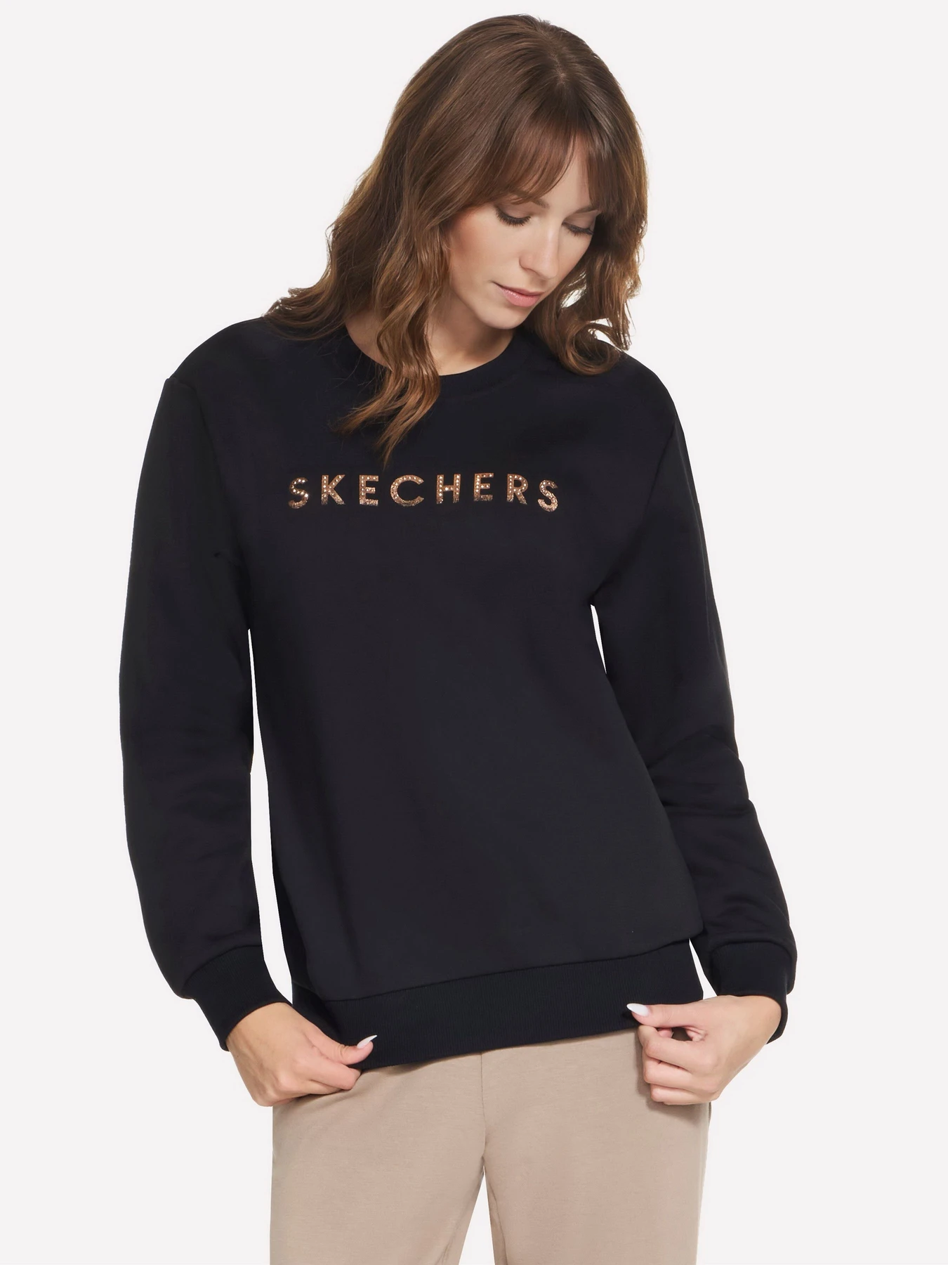 Худи и свитшоты Skechers SKECHERS BLING CREW модель LT286 BLK Фото