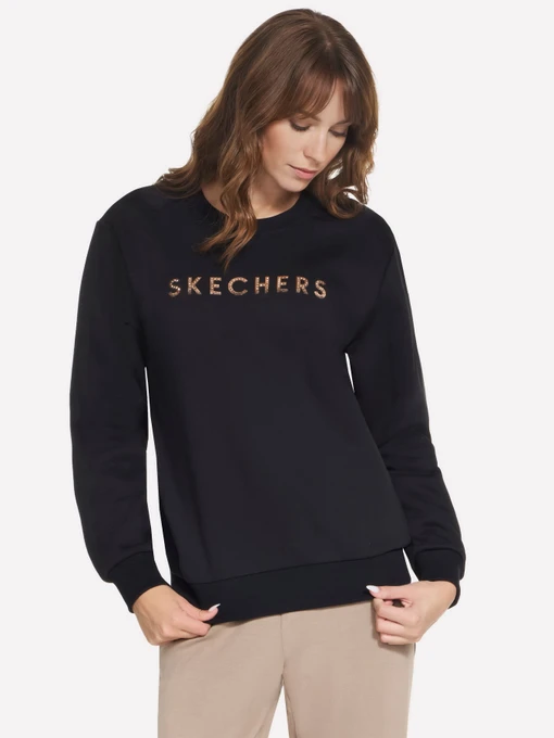 Худи и свитшоты Skechers SKECHERS BLING CREW модель LT286 BLK Фото