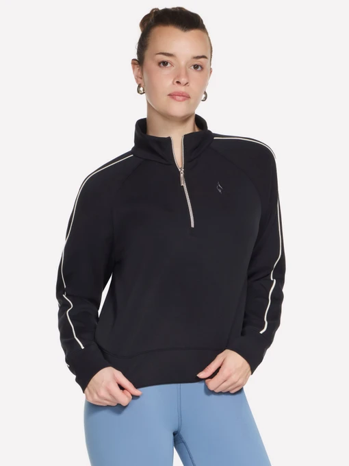 Худи и свитшоты Skechers SKECHLUXE ELEVATE 1/4 ZIP модель LT321 BLK Фото