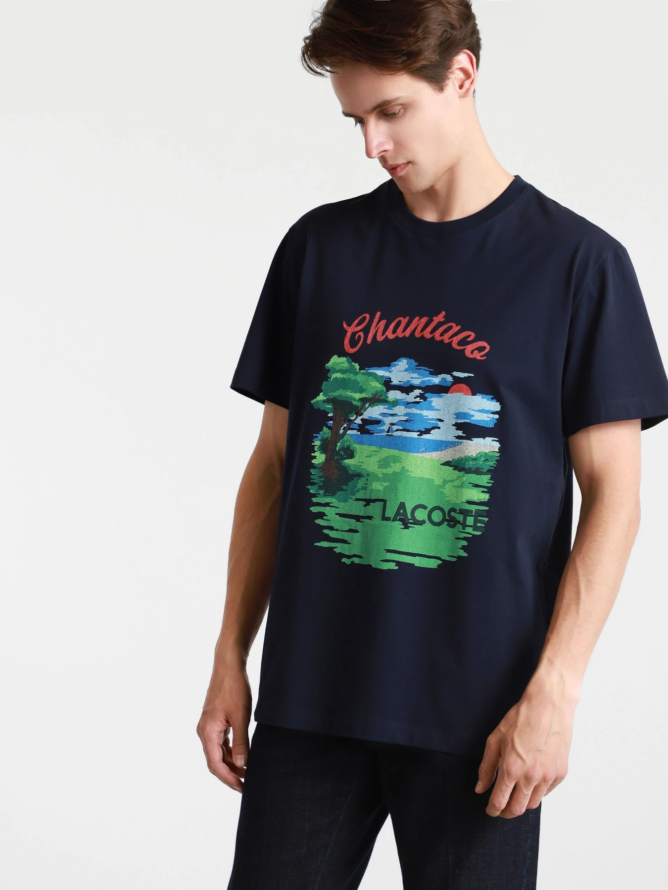 Футболки и поло Lacoste модель TH0437MNW Футболки и поло Lacoste модель TH0437MNW Фото