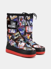 Ботинки и сапоги Love Moschino модель 1211201_чорний комб. Фото