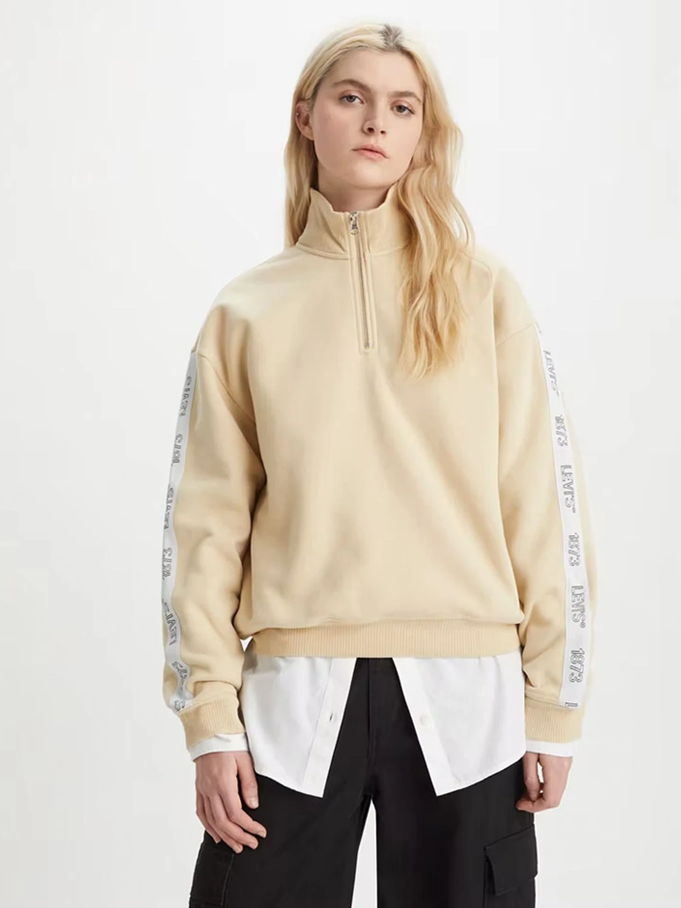 Худи и свитшоты Levi's Graphic Rue 1/4 Zip Crew Crew модель A4935;0003 Худи и свитшоты Levi's Graphic Rue 1/4 Zip Crew Crew модель A4935;0003 Фото