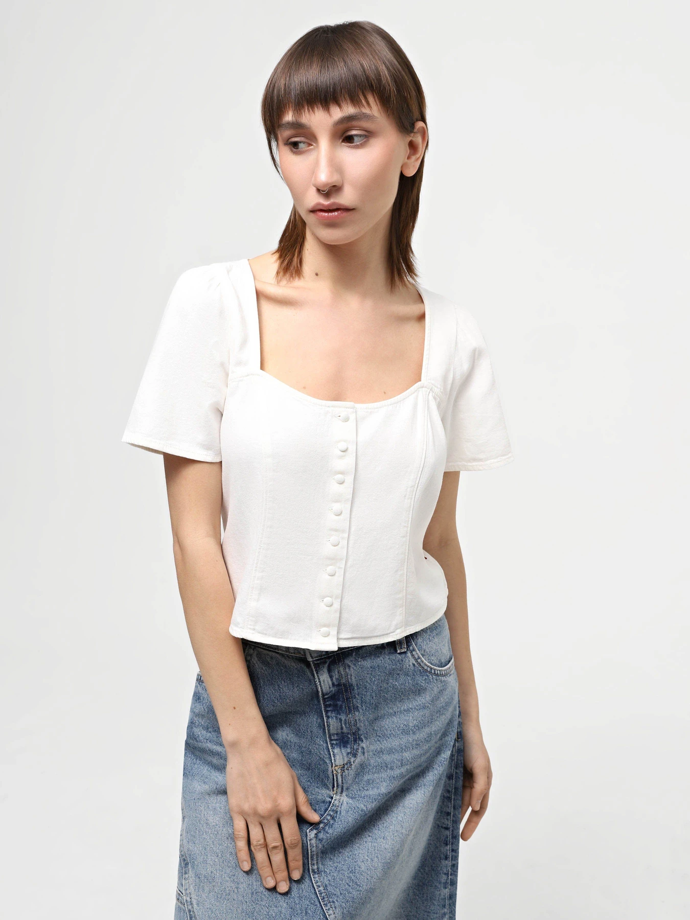 Сорочки Levi's Pascale Ss Blouse Ecru Gd модель A7332;0000 Фото