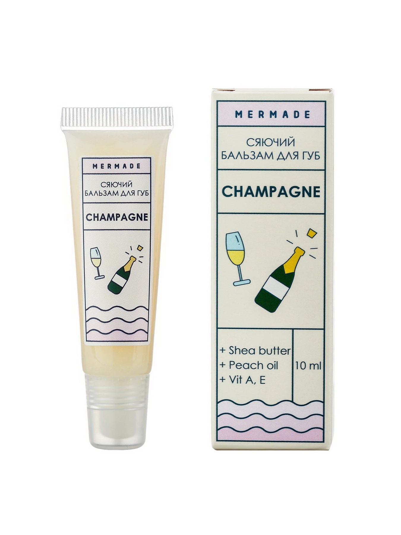 Сияющий бальзам для губ Champagne MERMADE модель 4820241301294 Сияющий бальзам для губ Champagne MERMADE модель 4820241301294 Фото