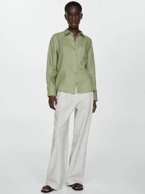 Рубашки MANGO Lino модель 67085722_43 Фото