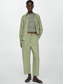 Рубашки MANGO Lino модель 67085722_43 Фото