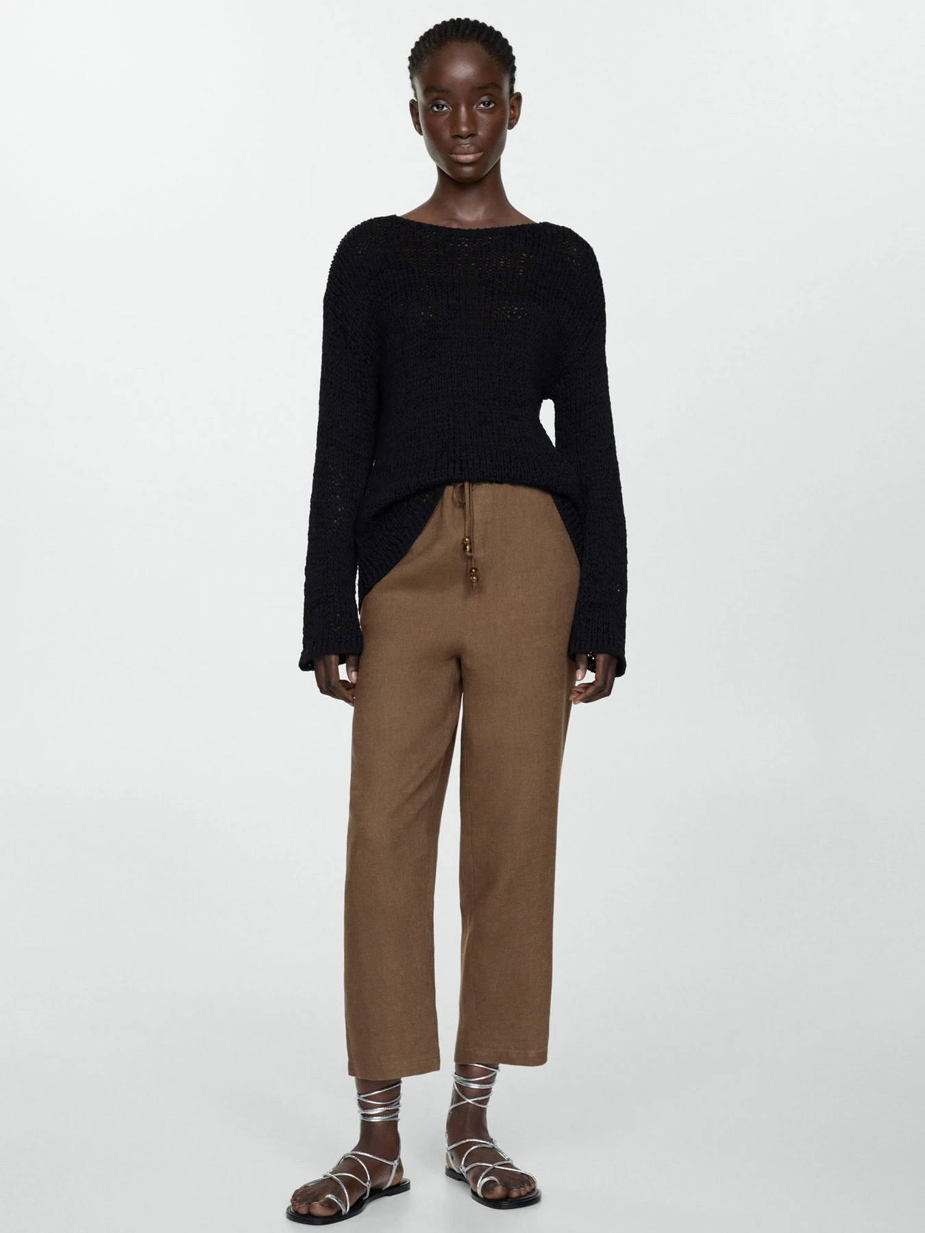 Штани MANGO Linen модель 67075724_34 Фото
