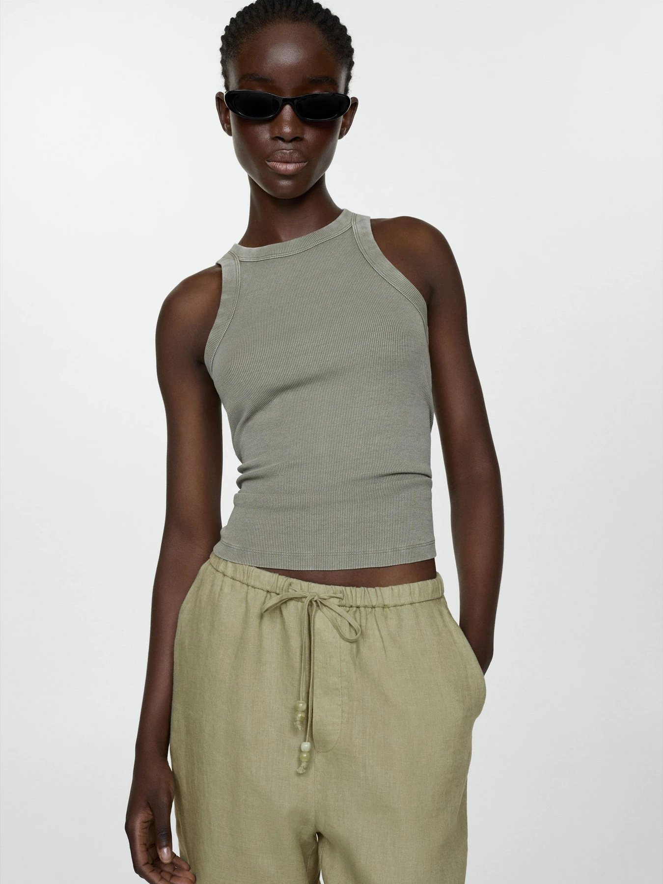 Брюки MANGO Linen модель 67075724_43 Фото