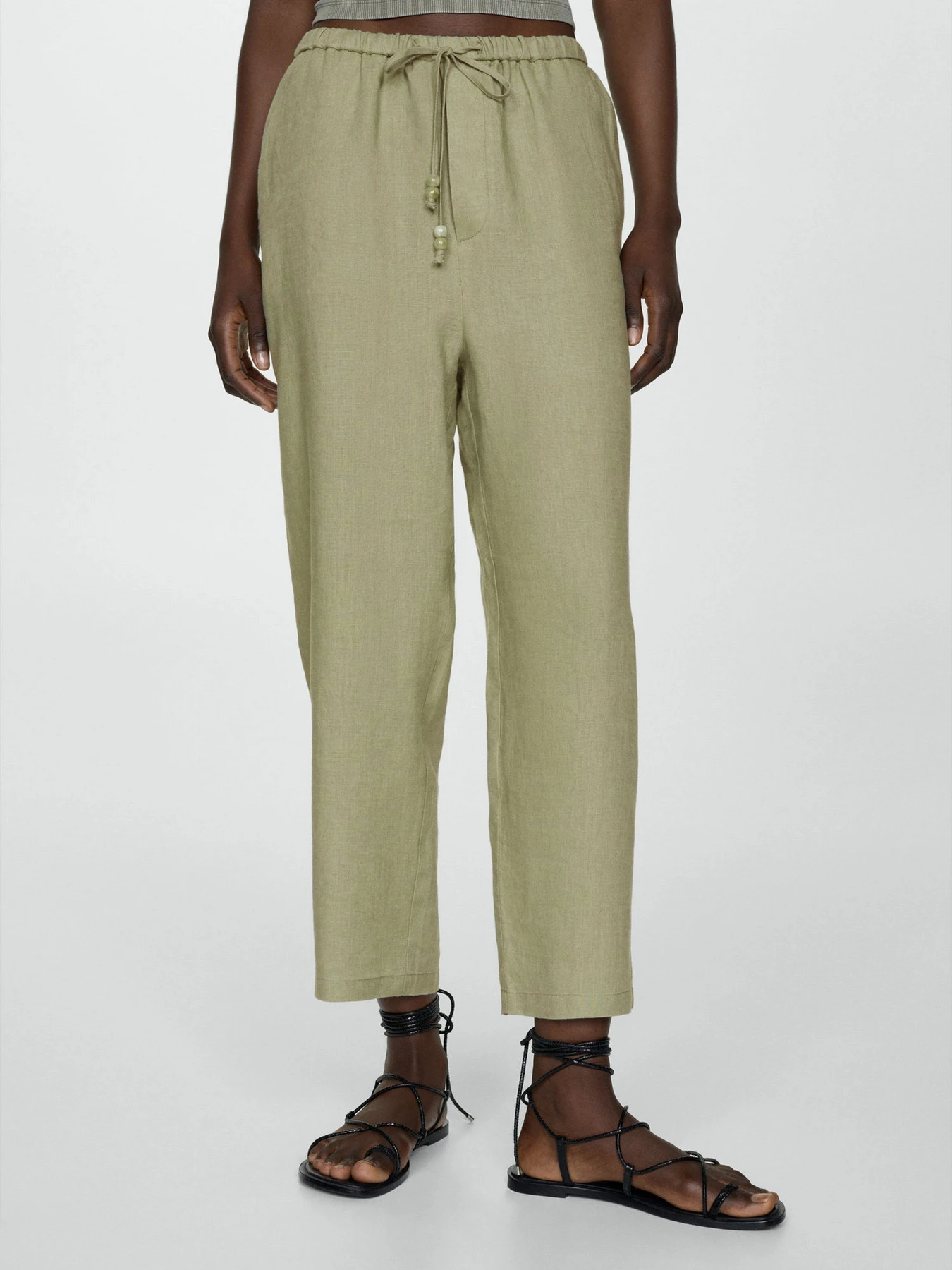 Брюки MANGO Linen модель 67075724_43 Фото