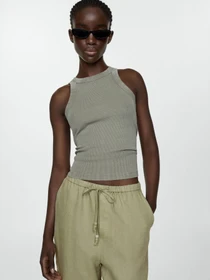 Брюки MANGO Linen модель 67075724_43 Фото