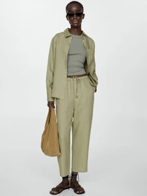Брюки MANGO Linen модель 67075724_43 Фото
