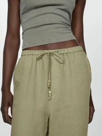 Брюки MANGO Linen модель 67075724_43 Фото