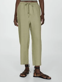 Брюки MANGO Linen модель 67075724_43 Фото