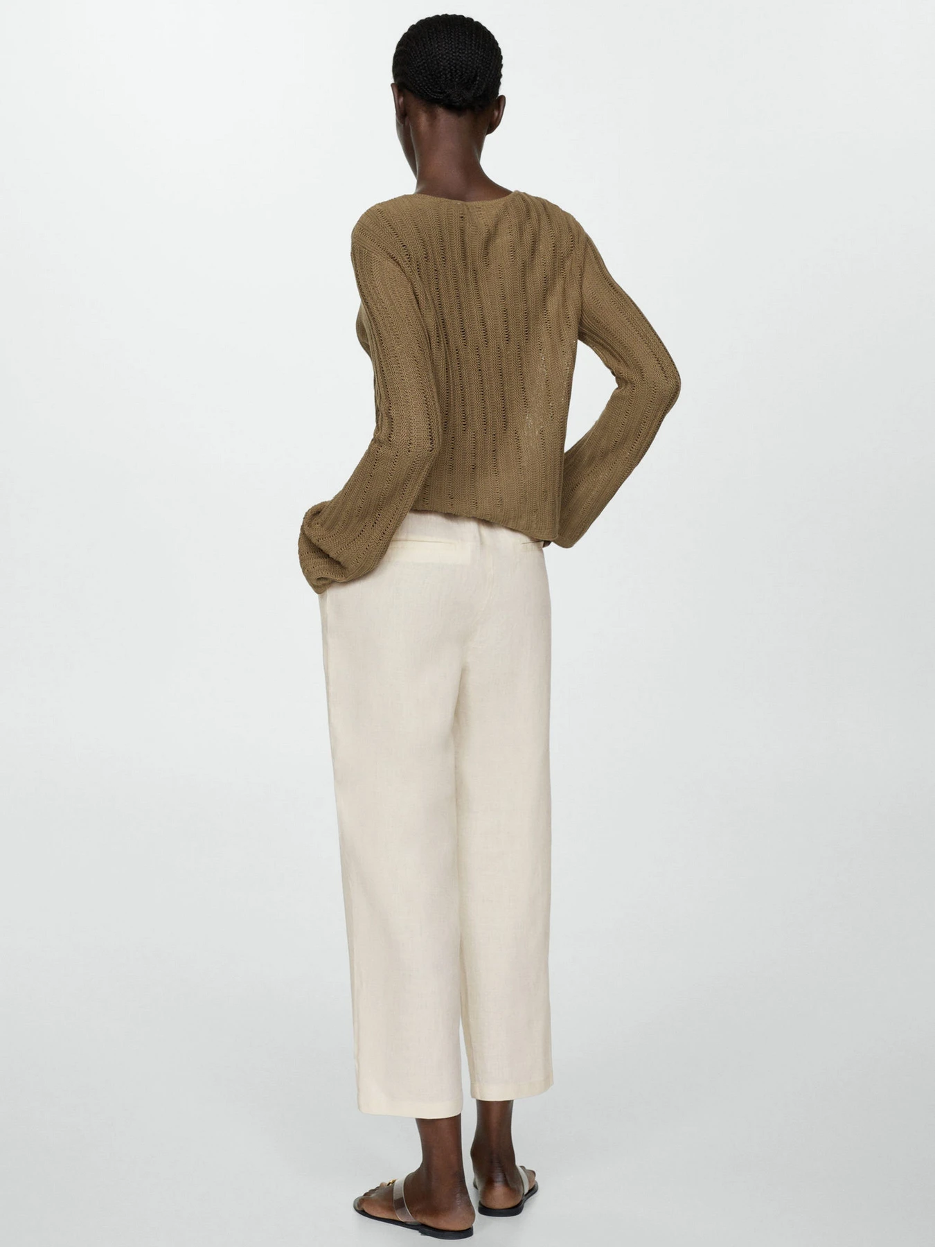 Штани MANGO LINEN модель 67075724_5 Фото