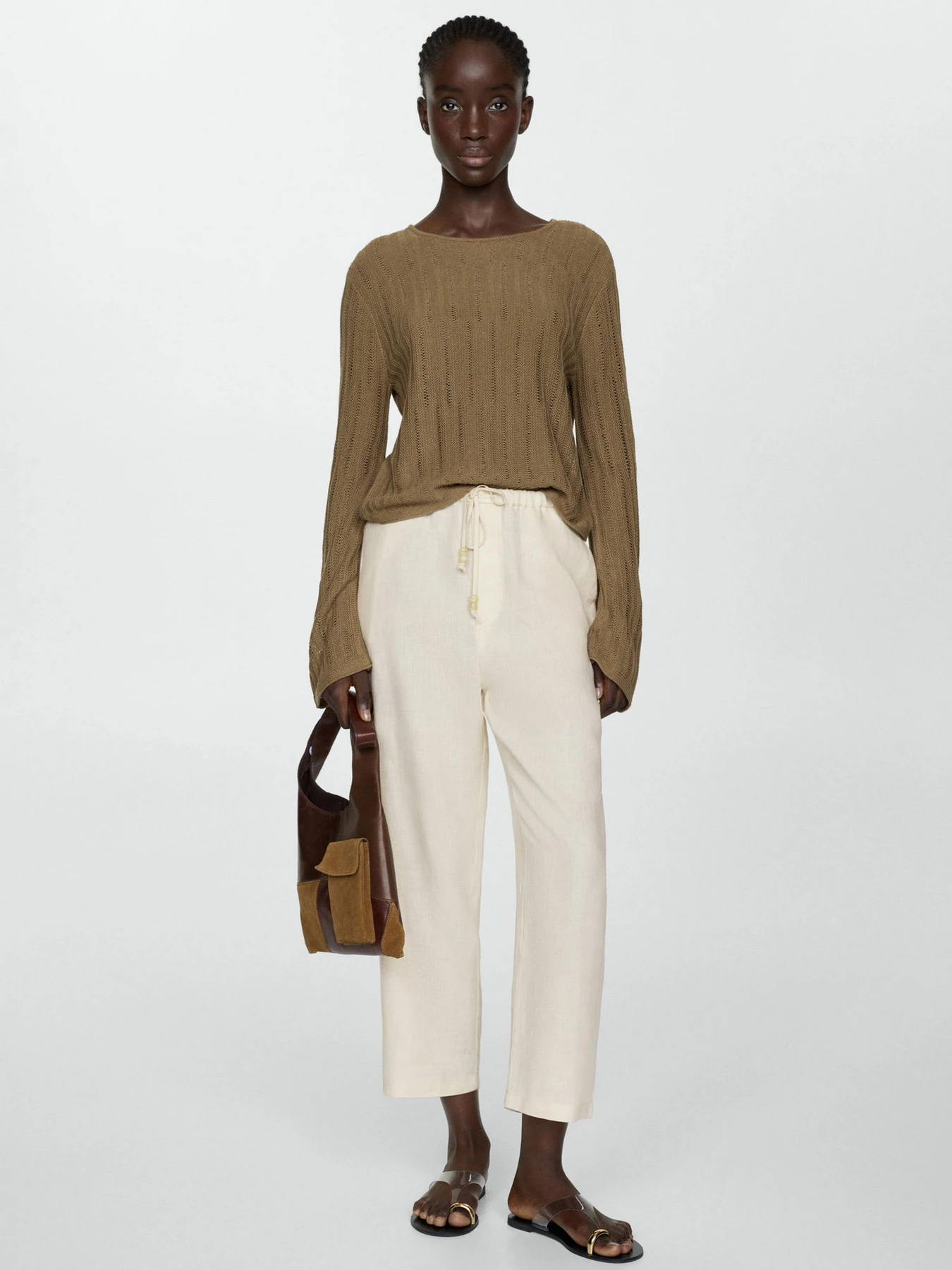 Штани MANGO LINEN модель 67075724_5 Фото