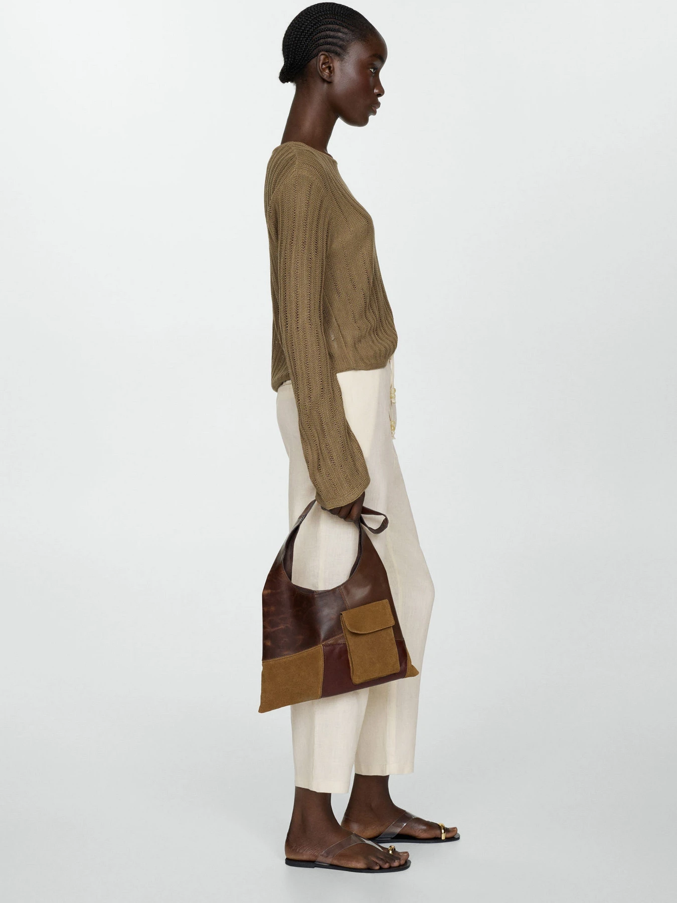 Штани MANGO LINEN модель 67075724_5 Фото