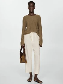Штани MANGO LINEN модель 67075724_5 Фото