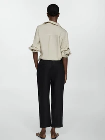Штани MANGO Linen модель 67075724_99 Фото