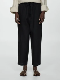 Штани MANGO Linen модель 67075724_99 Фото
