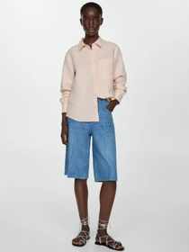 Рубашки MANGO Lino модель 67085722_83 Фото