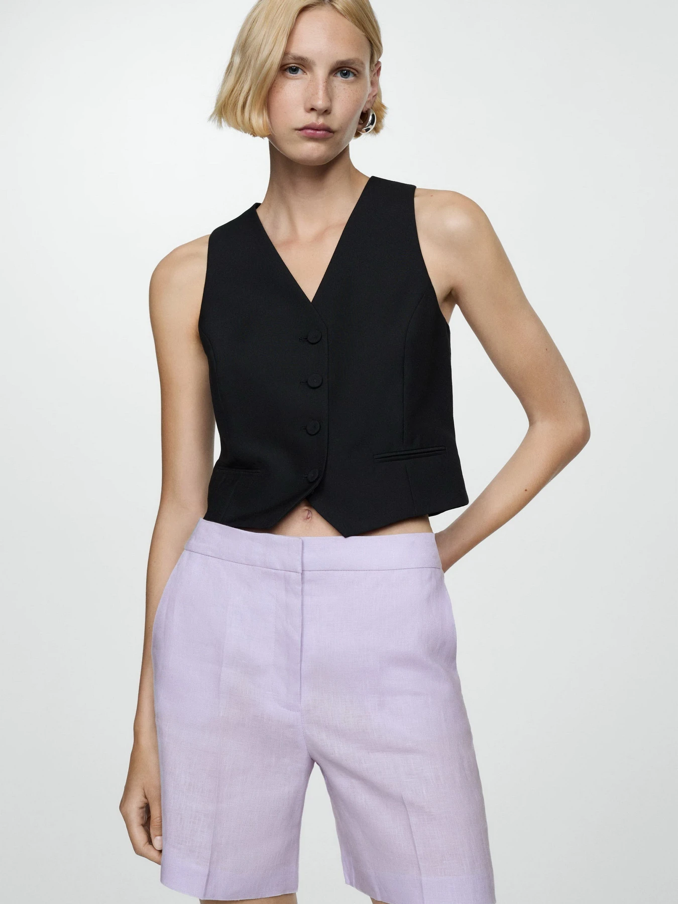 Шорты MANGO Clotat модель 77090369_68 Фото